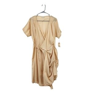 Homefrocks Women's Cotton Viole Wrap Dress Lagenlook - M